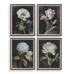 Картини Florals on Black (набір з 4)
