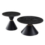 Стiл журнальний (набір з 2) Borg black glossy